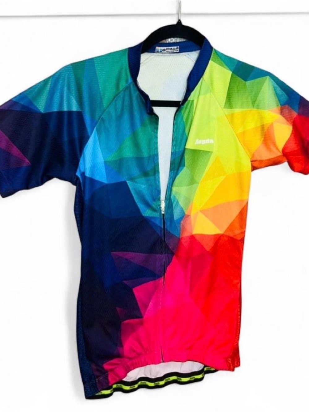 Multicolor Geometric Women's Cycling Jersey